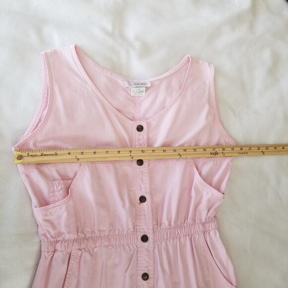 Ideas Vintage Sleeveless One Piece Jumpsuit Romper Pink, Women's Size Large - Picture 9 of 12
